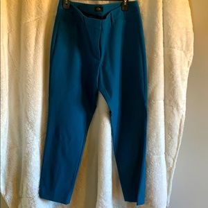WHBM Slim Ankle Pants Turquoise